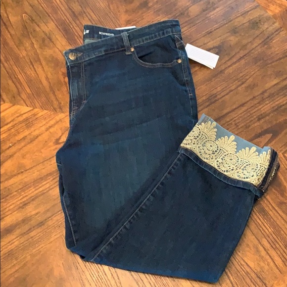 boyfriend style jean capris